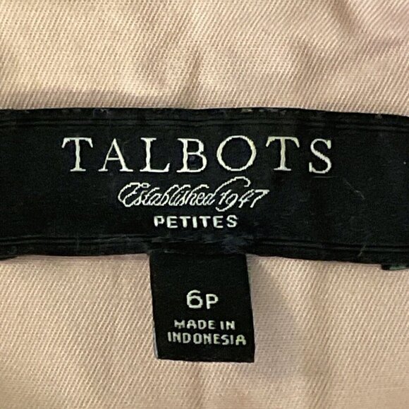 Talbots Blazer Jacket Workwear Long Sleeve Ruffled Collar Pockets Stitch Sz 6P - Picture 9 of 12